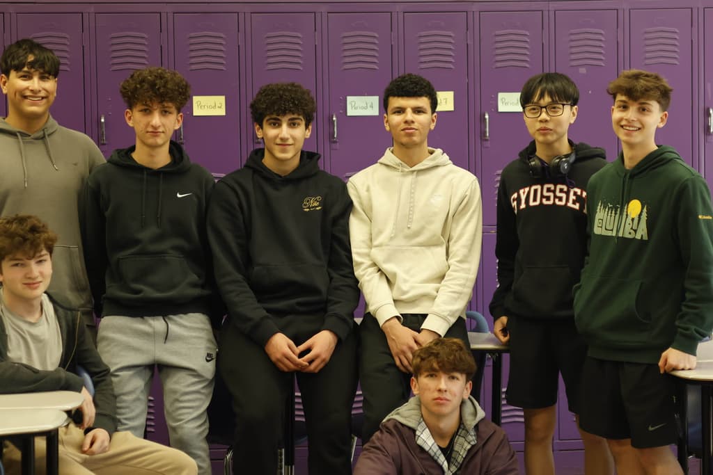 Tottenville's Finest Chemistry Club students collaborating in the lab