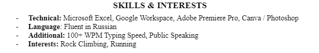 Skills Example